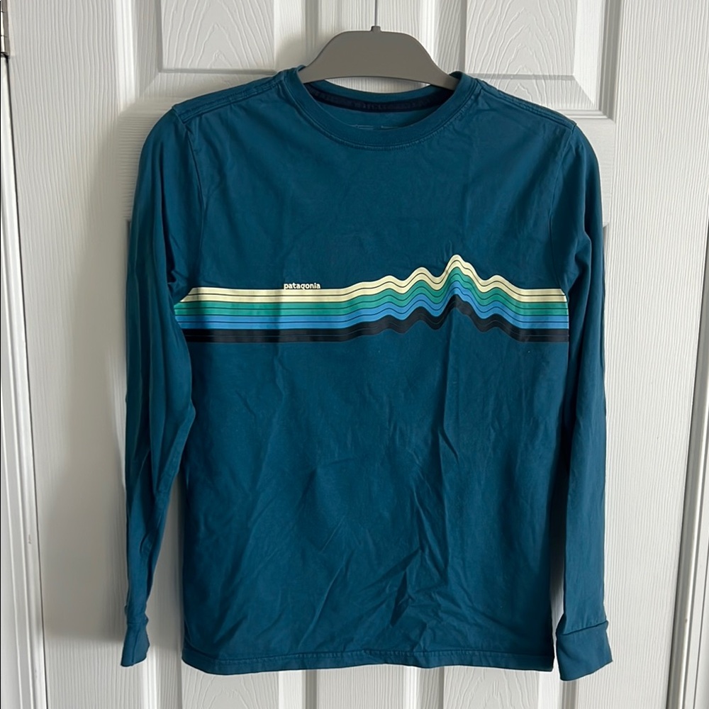 Patagonia Kids Blue Long Sleeve Shirt